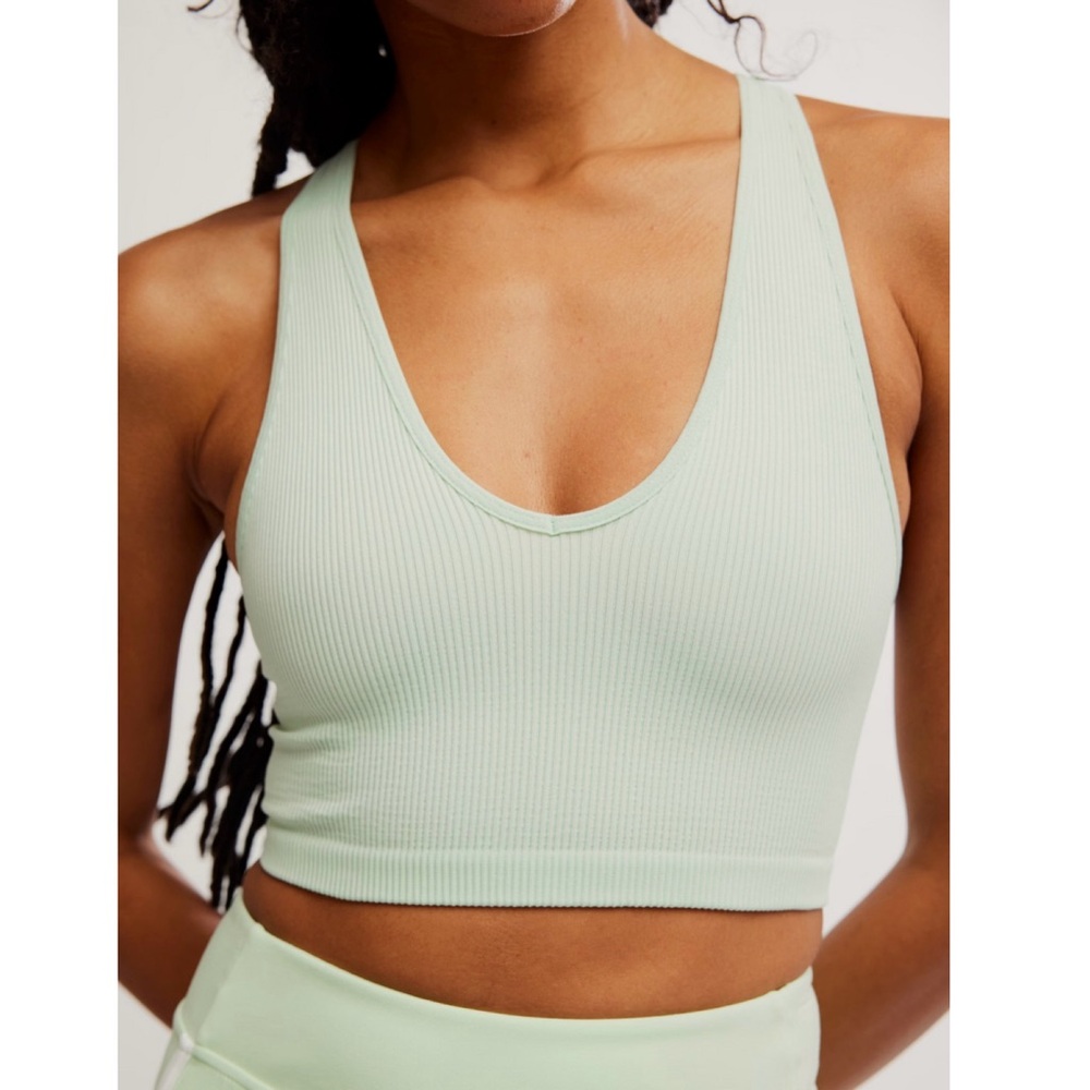Free People Movement Free Throw Crop Tank In Turquoise Mint Size Small